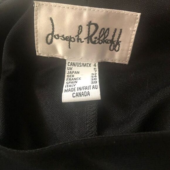 Joseph Ribkoff Black A Line Dress With Crystal Bead Detail Mob Wife Style Size 4 - Picture 11 of 13